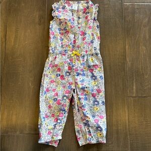 Carter's Floral Cotton Romper - Pink, Yellow, Blue Multicolor